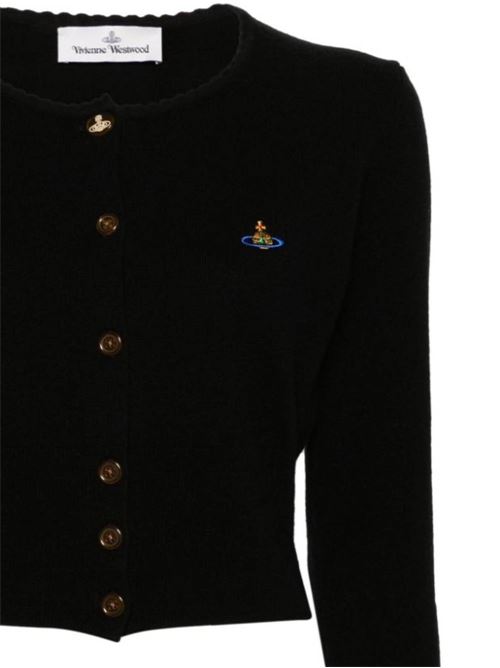 Black merino wool-cashmere cardigan Vivienne Westwood | 1803002UY0018N401